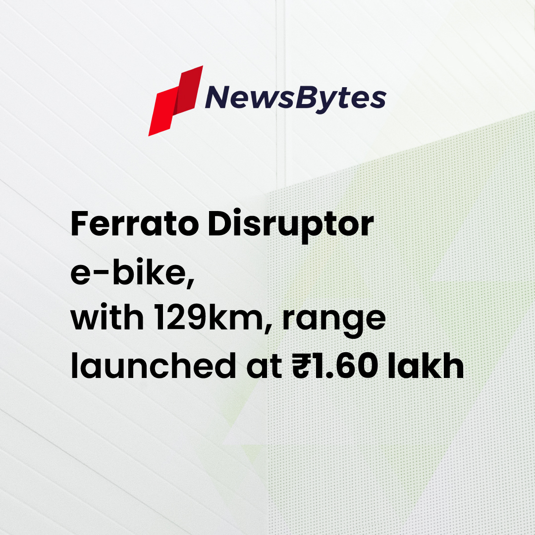 Ferrato Disruptor e-bike, with 129km range, launched at ₹1.60 lakh